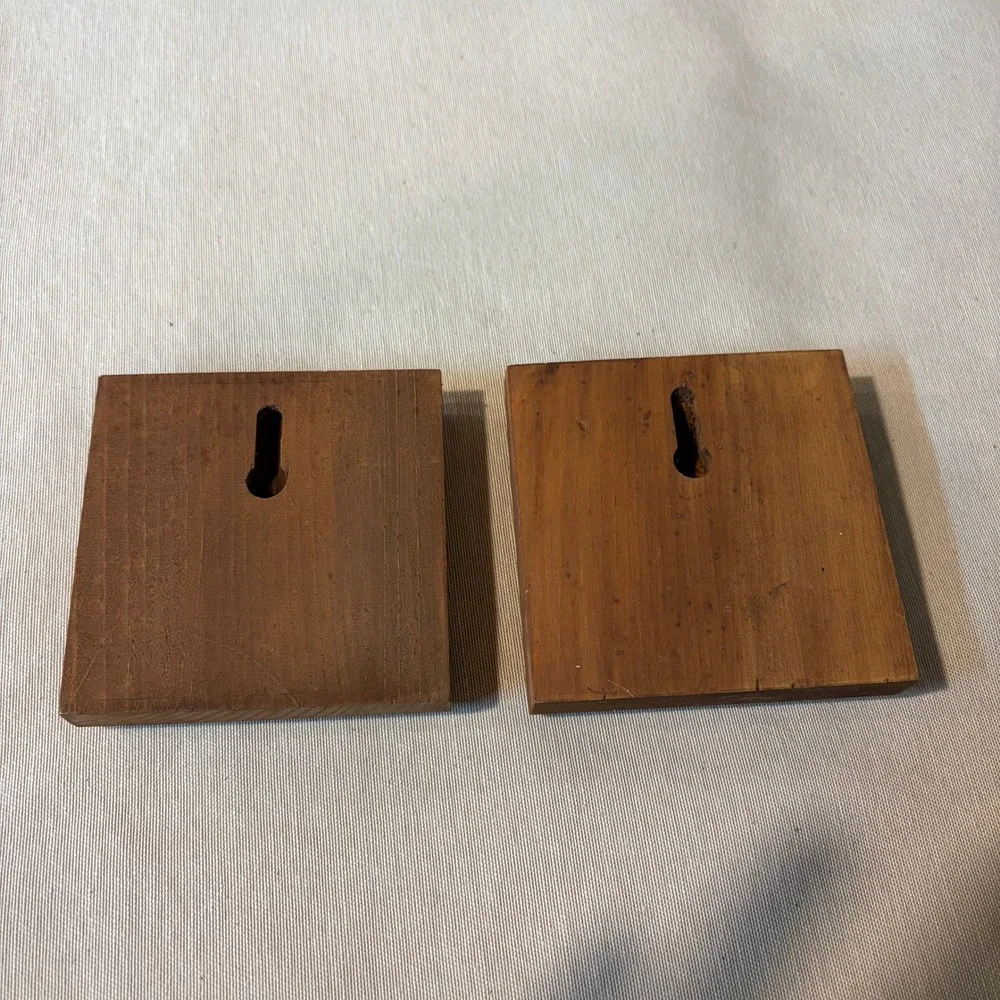 Vintage Hand Painted Wood‎ Floral Wall Art Plaques Set of 2 Folk Art Decor Small